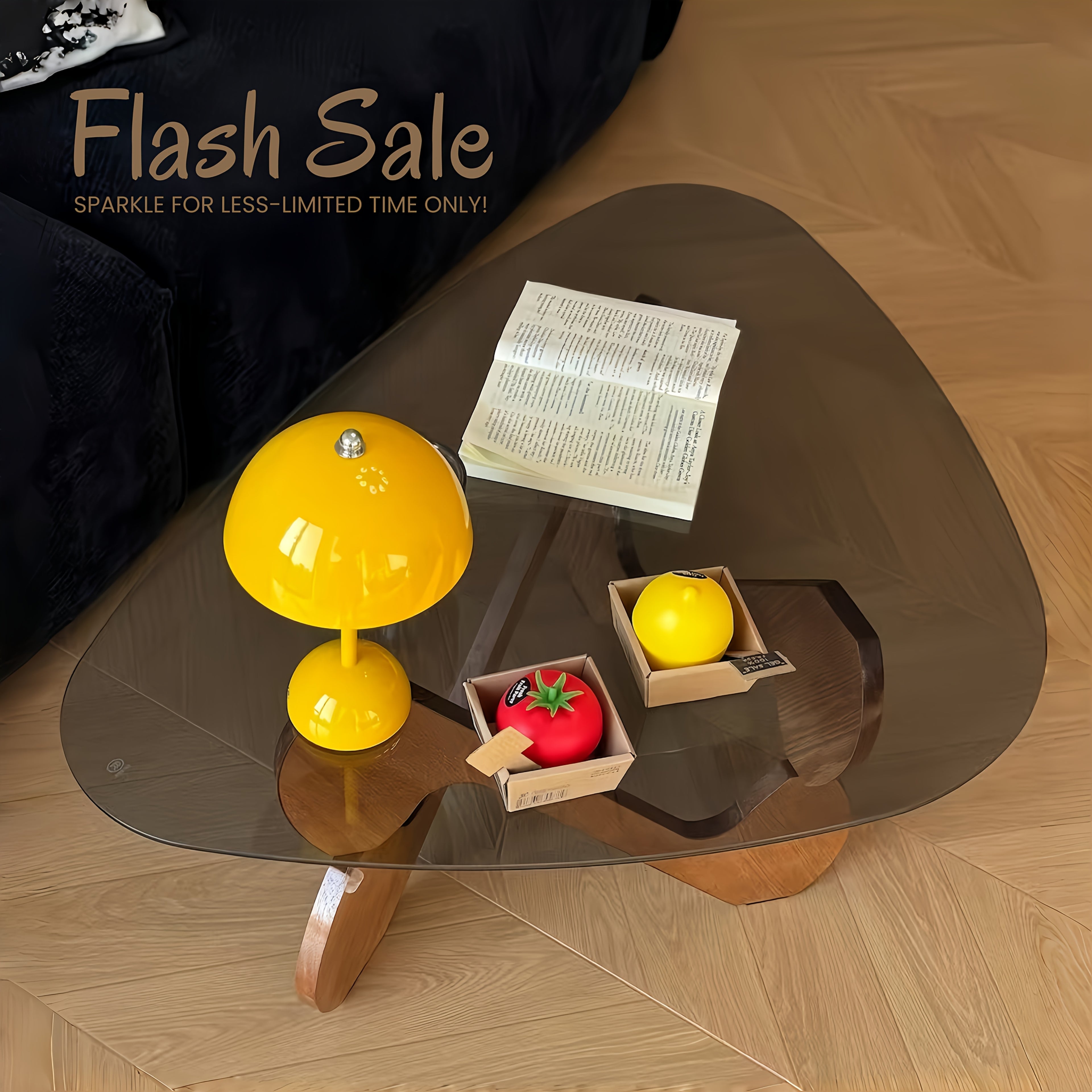 Contemporary Walnut Coffee Table for Living Spaces, Compact And Chic, Ideal for Bedrooms, Living Rooms, Reception Areas, And Offices (Medium Size)