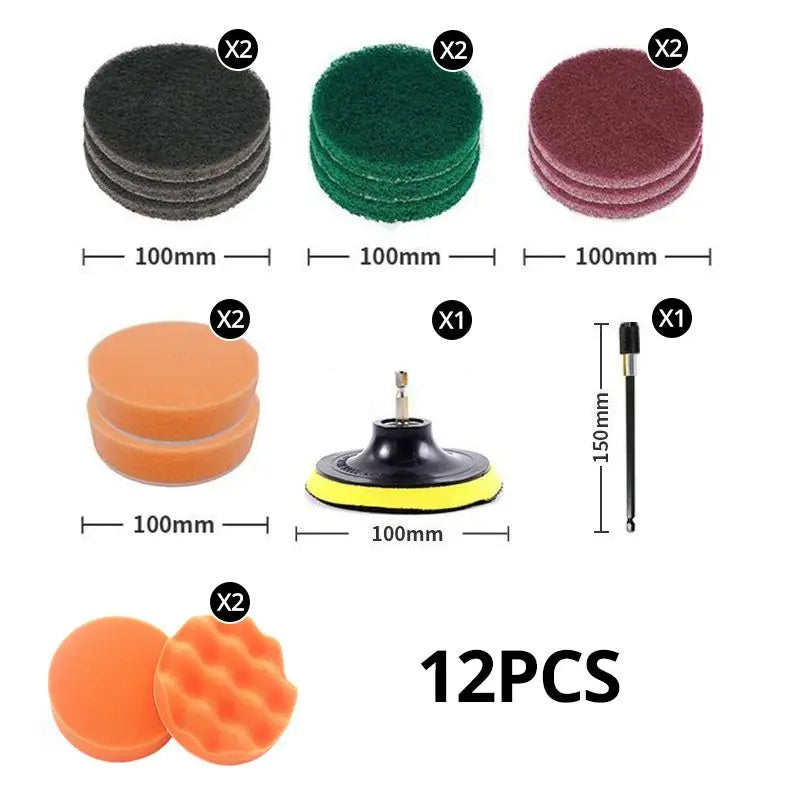 🔧 12-Piece Power Scrub Kit