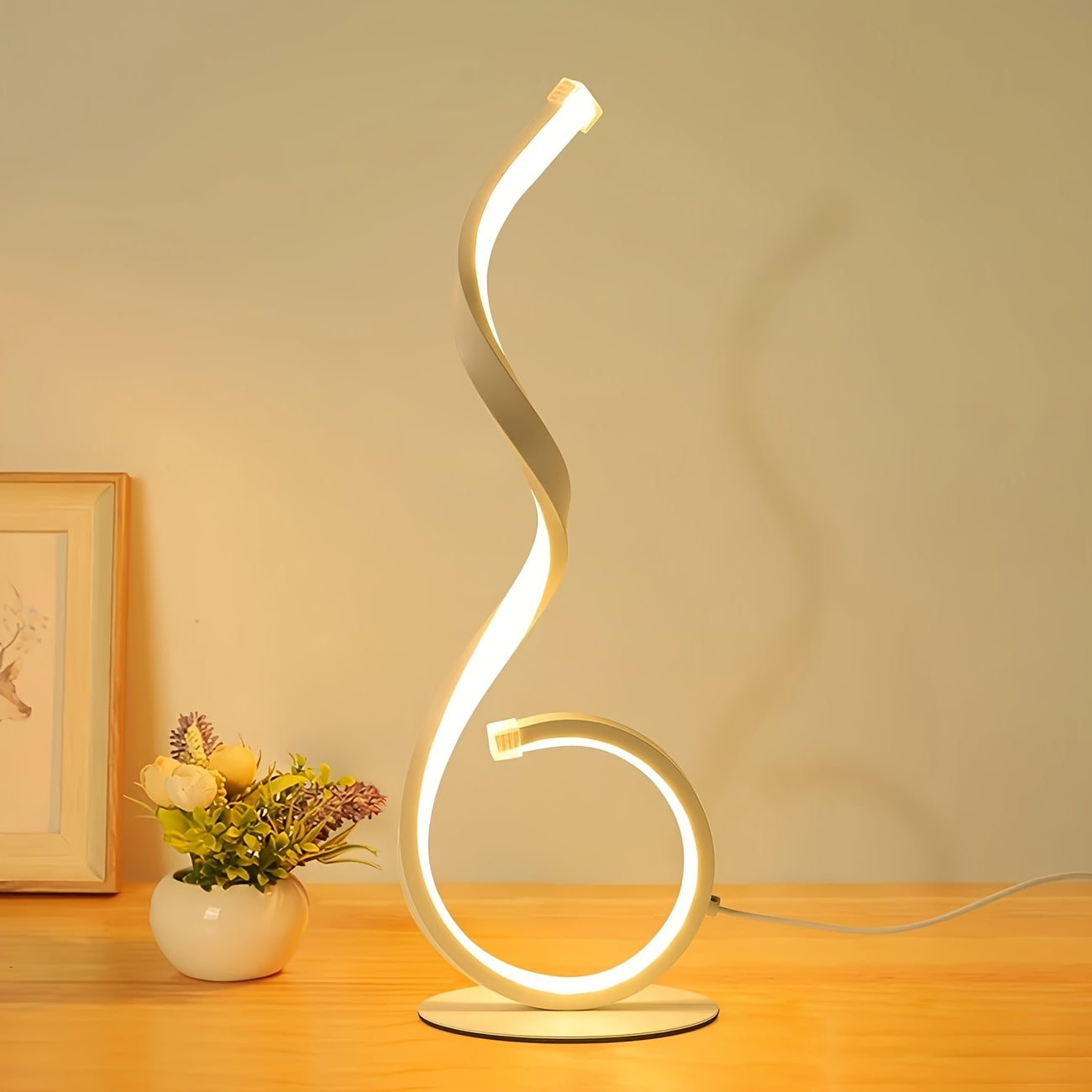 LED Spiral Floor Lamp Dimmable LED Spiral Floor Lamp with Remote & Foot Switch | 60\u002F70\