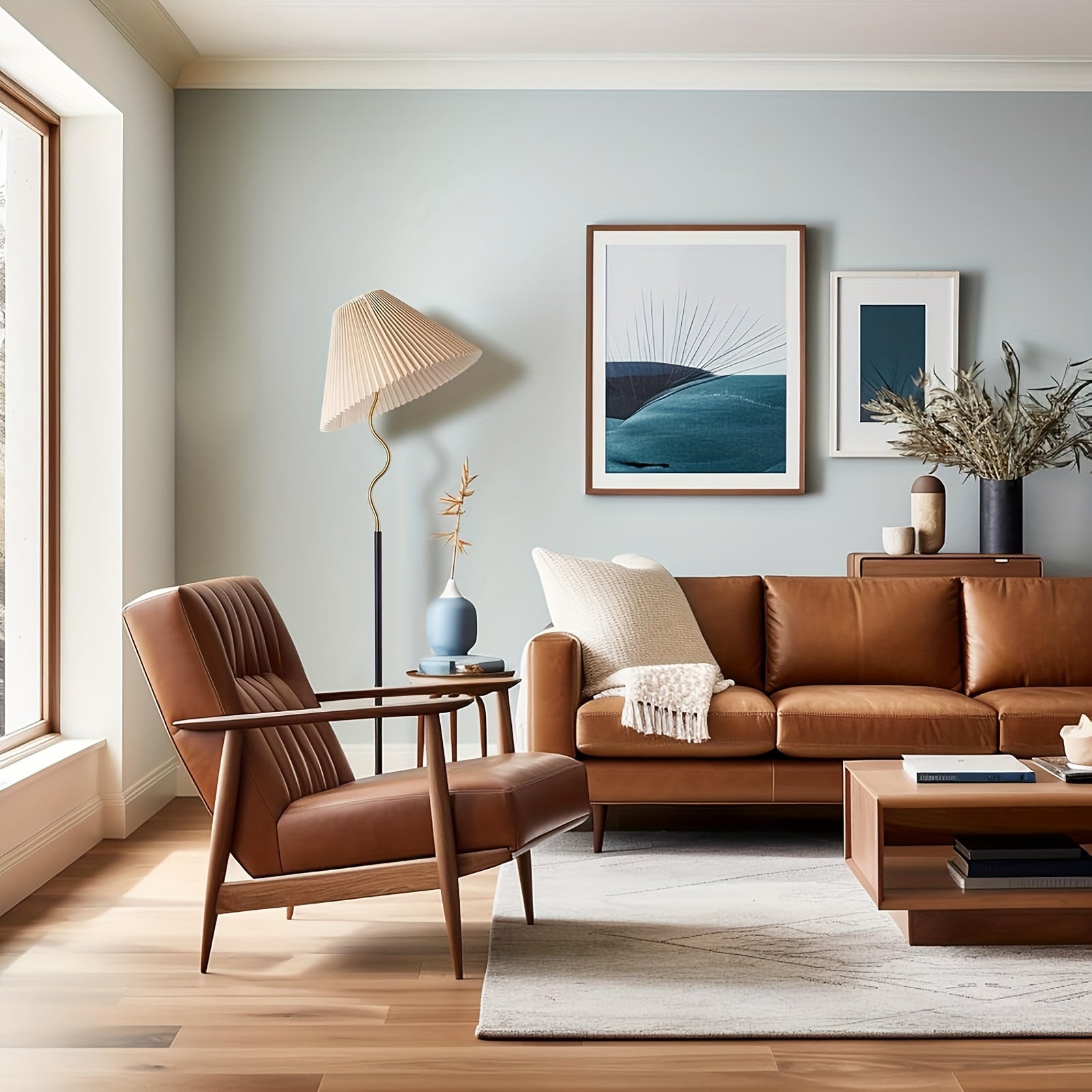 KUNJOULAM Modern Pleated Floor Lamp, Black Pole Floor Lamps, Simple Design Tall Lamp With Adjustable Beige Lampshade, Standing Lamp For Living Room, Bedroom, Office, Home