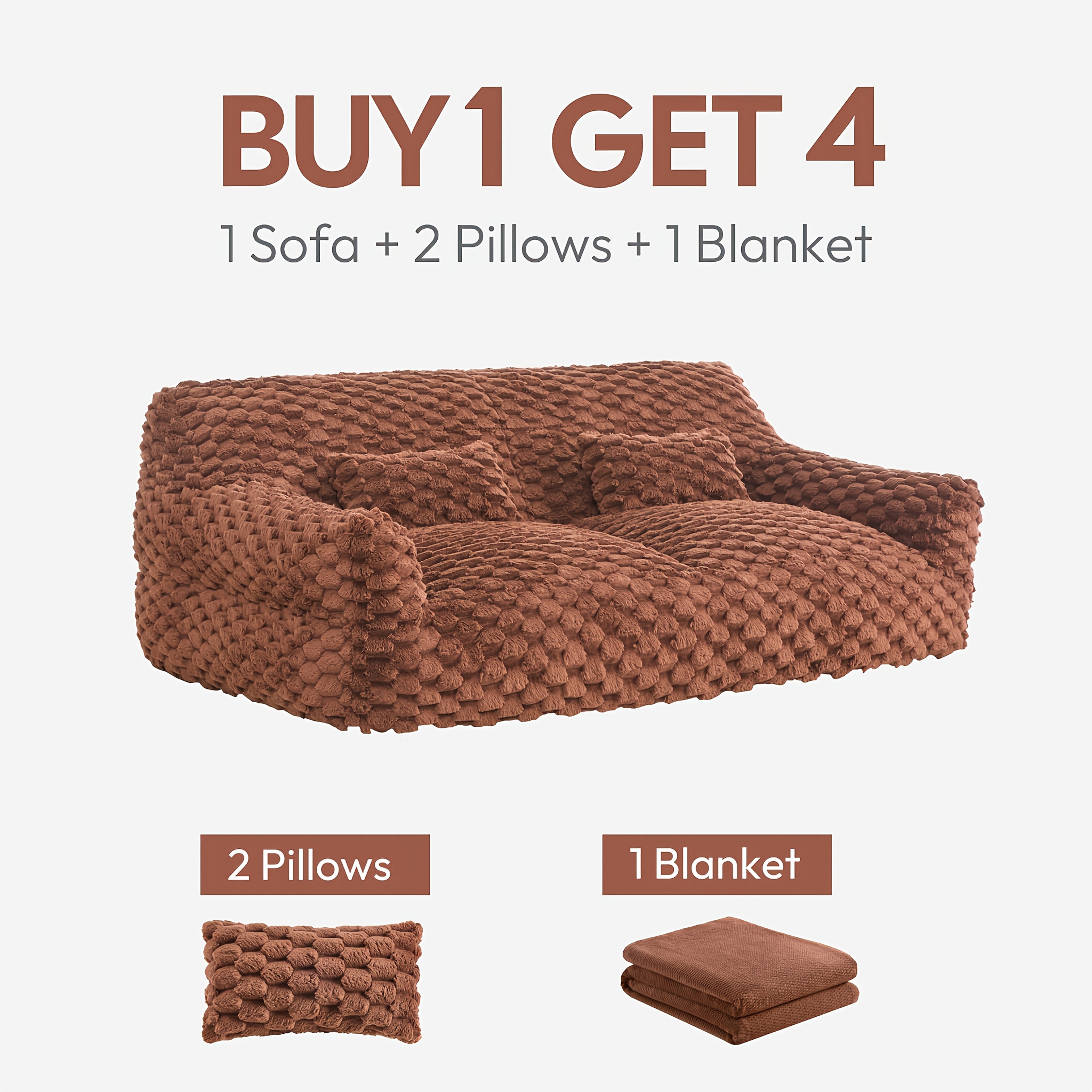 Comfortable Sofa Bed Featuring Two Pillows, a Soft Bean Bag Chair, Perfect for Relaxing in a Game Or Recreation Room