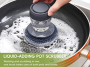 🧽 Comfort Grip Soap Dispensing Kitchen Scrub