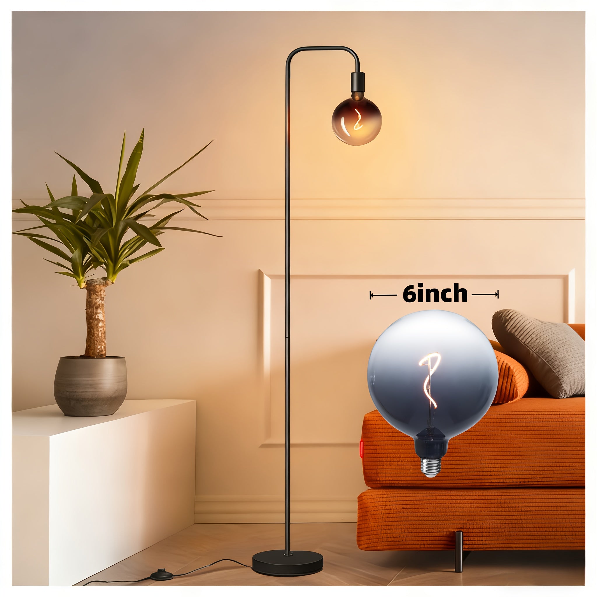 Modern Industrial Floor Lamp with 6\