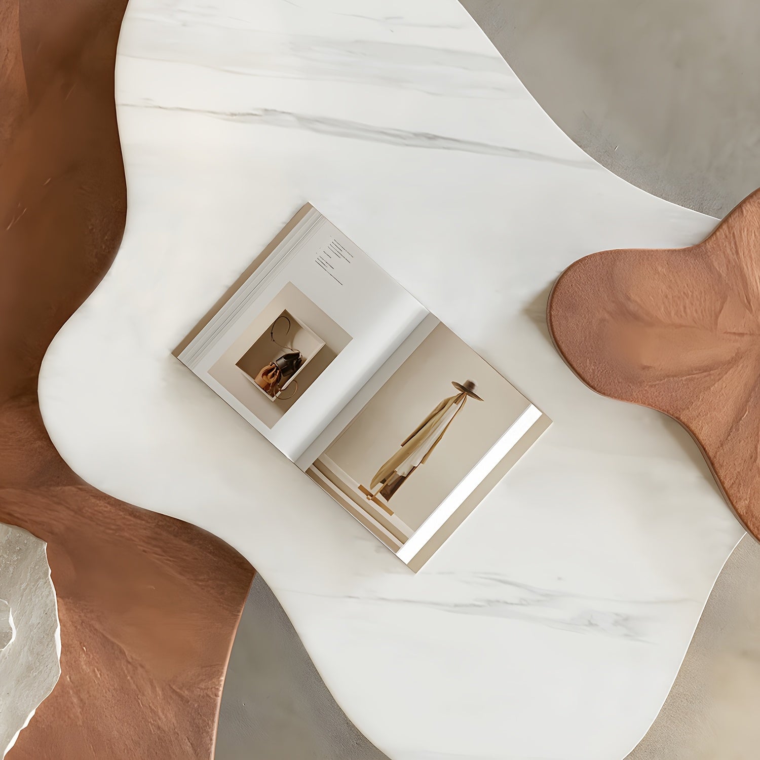 Modern Luxury Cloud-Shaped Irregular Coffee Table Set Easy Assembly Required