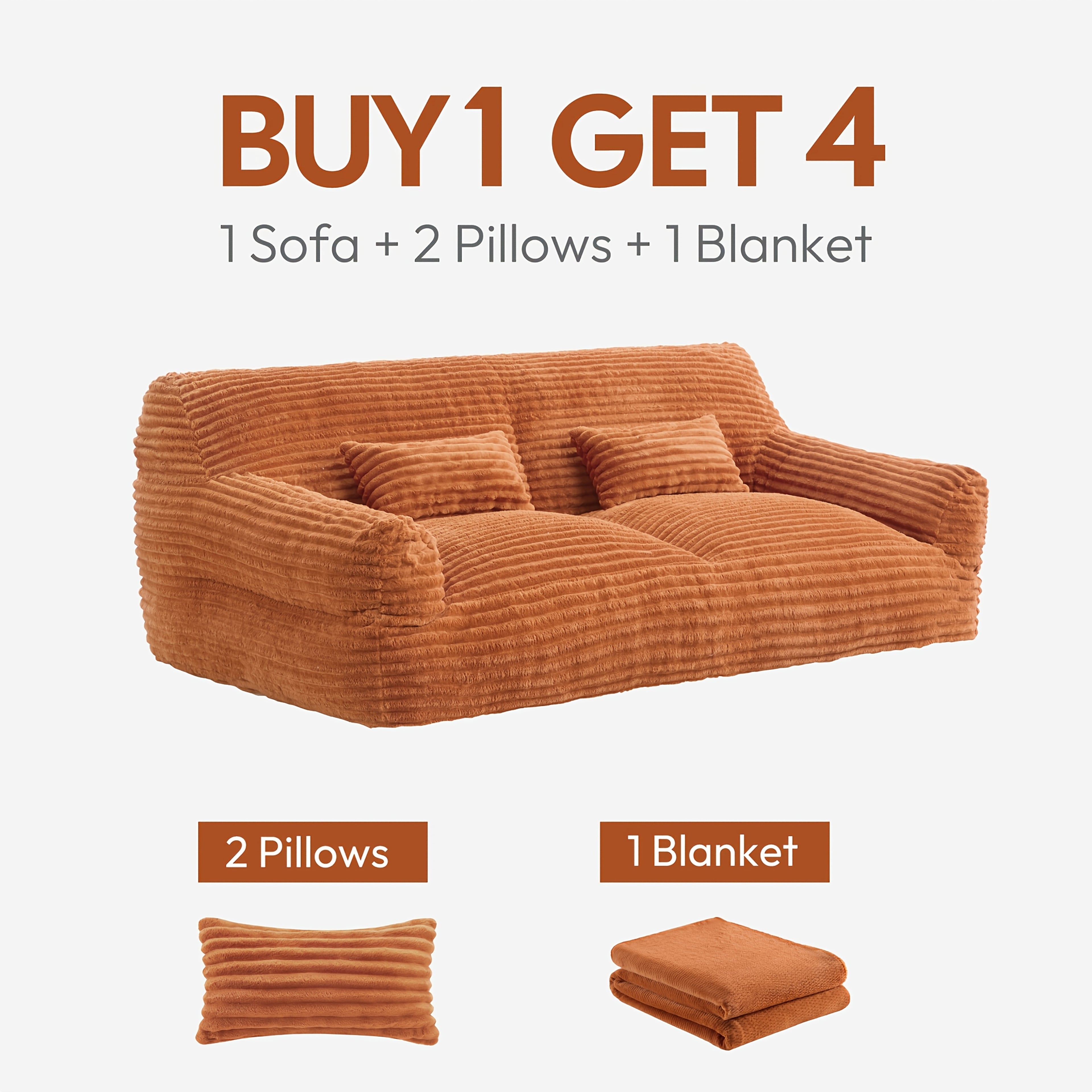 Comfortable Sofa Bed Featuring Two Pillows, a Soft Bean Bag Chair, Perfect for Relaxing in a Game Or Recreation Room