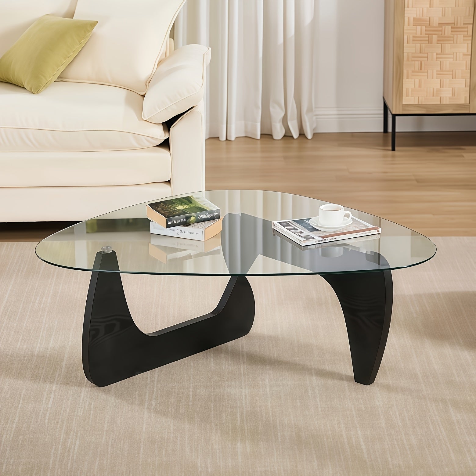 Contemporary Walnut Coffee Table for Living Spaces, Compact And Chic, Ideal for Bedrooms, Living Rooms, Reception Areas, And Offices (Medium Size)