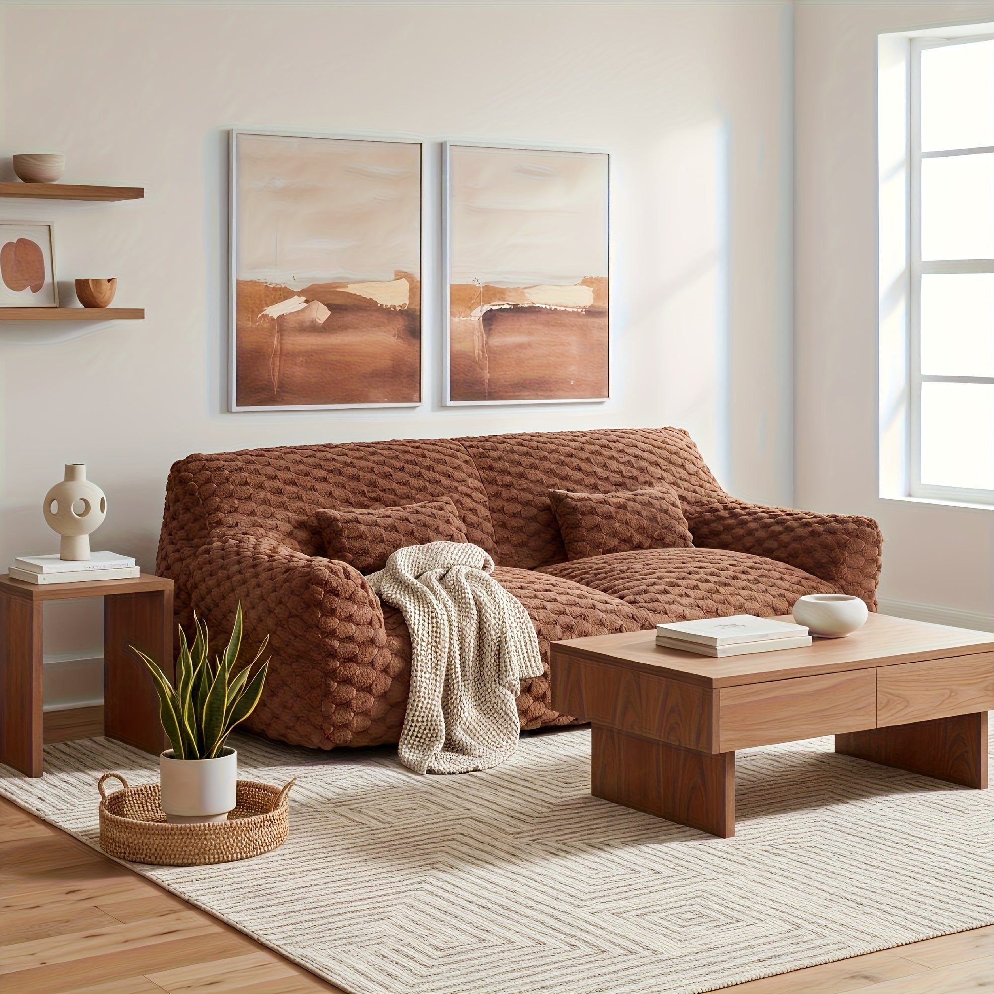 Comfortable Sofa Bed Featuring Two Pillows, a Soft Bean Bag Chair, Perfect for Relaxing in a Game Or Recreation Room