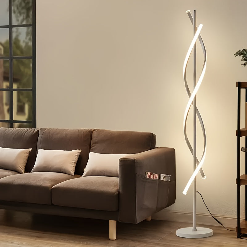 LED Spiral Floor Lamp Dimmable LED Spiral Floor Lamp with Remote & Foot Switch | 60\u002F70\