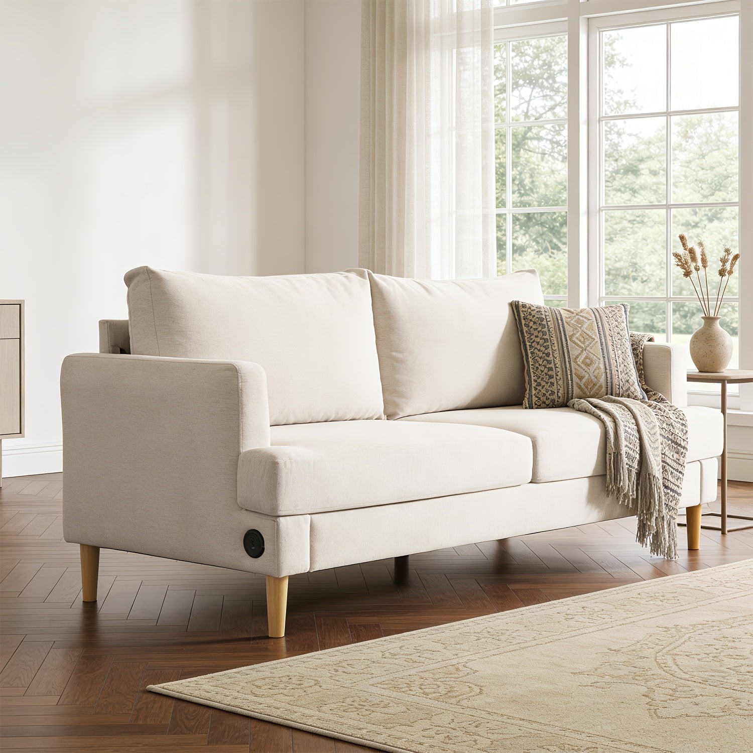 70 Inches Wide Love | Cozy Memory Foam Loveseat Sofa, Ideal for Relaxing in Various Room Types, Grey Classic Style, Assembled