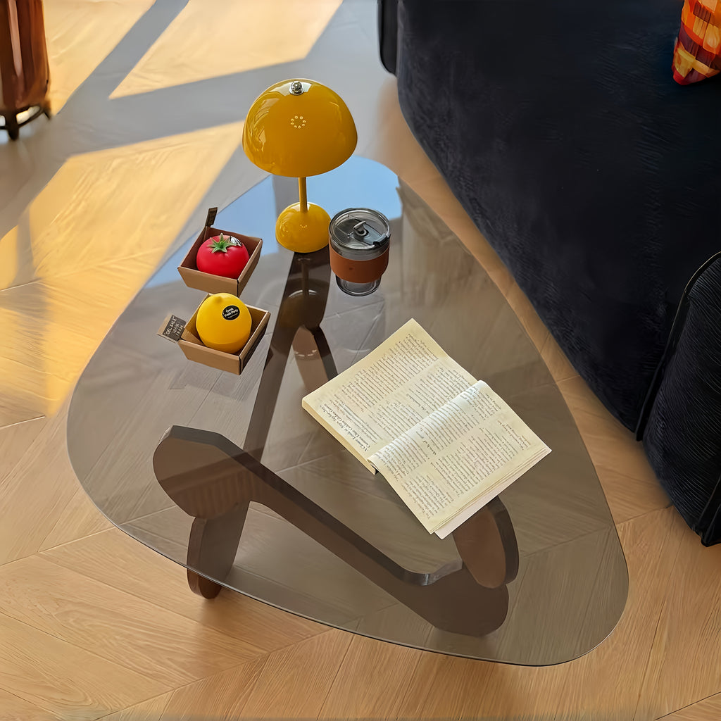 Contemporary Walnut Coffee Table for Living Spaces, Compact And Chic, Ideal for Bedrooms, Living Rooms, Reception Areas, And Offices (Medium Size)