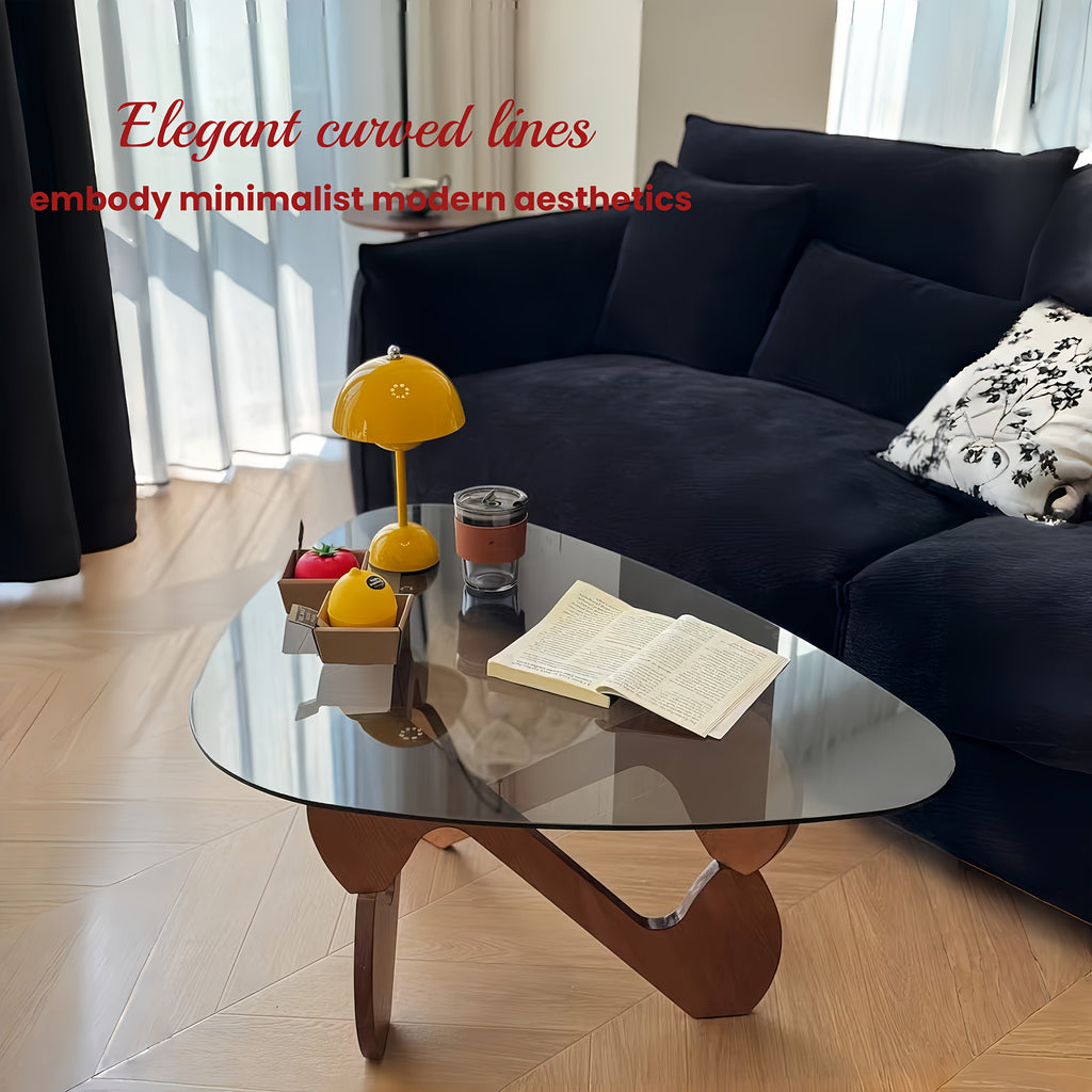 Contemporary Walnut Coffee Table for Living Spaces, Compact And Chic, Ideal for Bedrooms, Living Rooms, Reception Areas, And Offices (Medium Size)