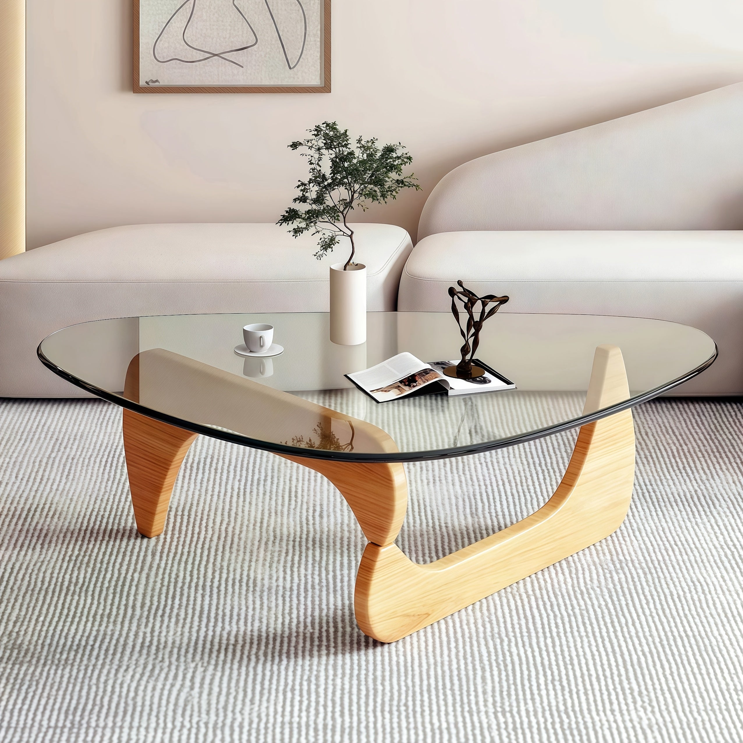 Contemporary Walnut Coffee Table for Living Spaces, Compact And Chic, Ideal for Bedrooms, Living Rooms, Reception Areas, And Offices (Medium Size)