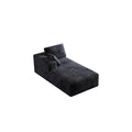 Lazy Sofa Single Chaise Lounge with Throw Pillow, Freely Positionable, No Assembly Required, Soft Sponge Filling, Perfect for Living Room, Bedroom, Balcony, Multi-Space Use