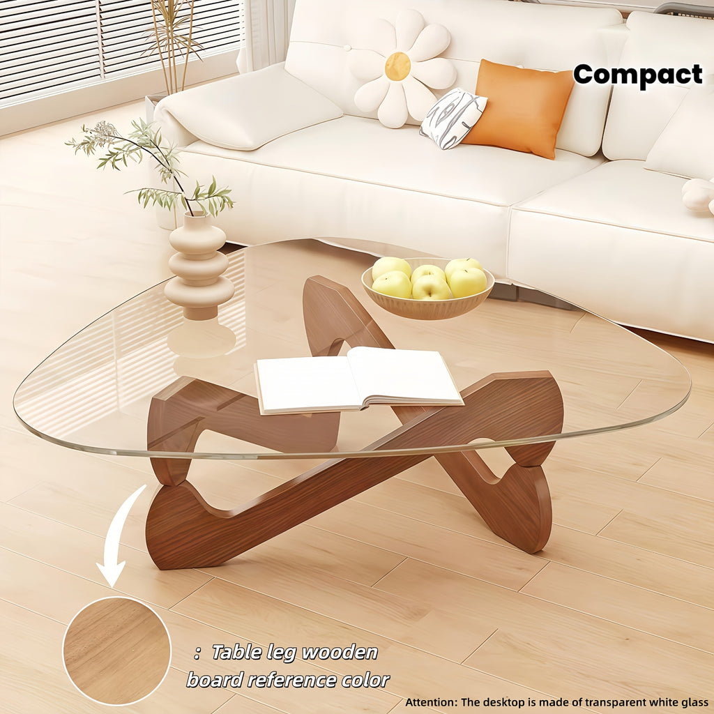 Contemporary Walnut Coffee Table for Living Spaces, Compact And Chic, Ideal for Bedrooms, Living Rooms, Reception Areas, And Offices (Medium Size)