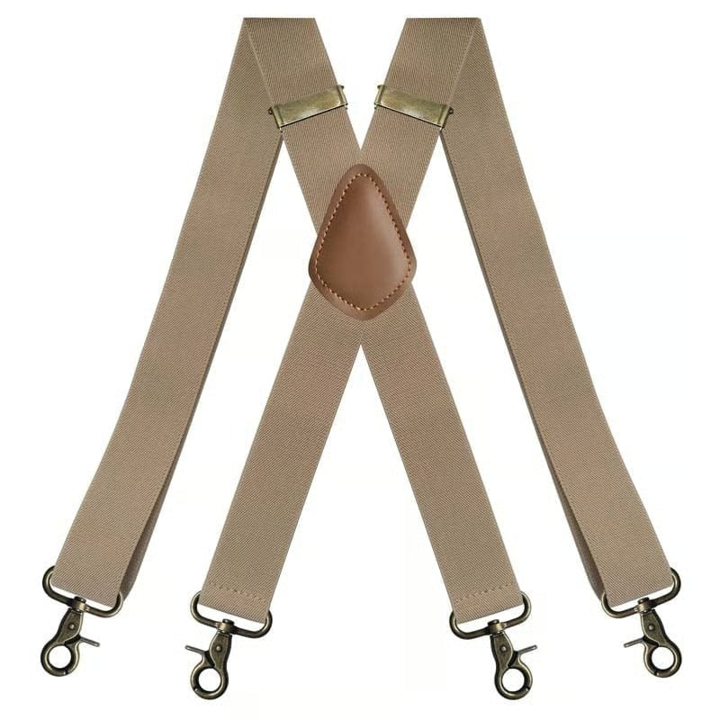 💼 Comfortable 4‑Clip Work Suspenders for Men