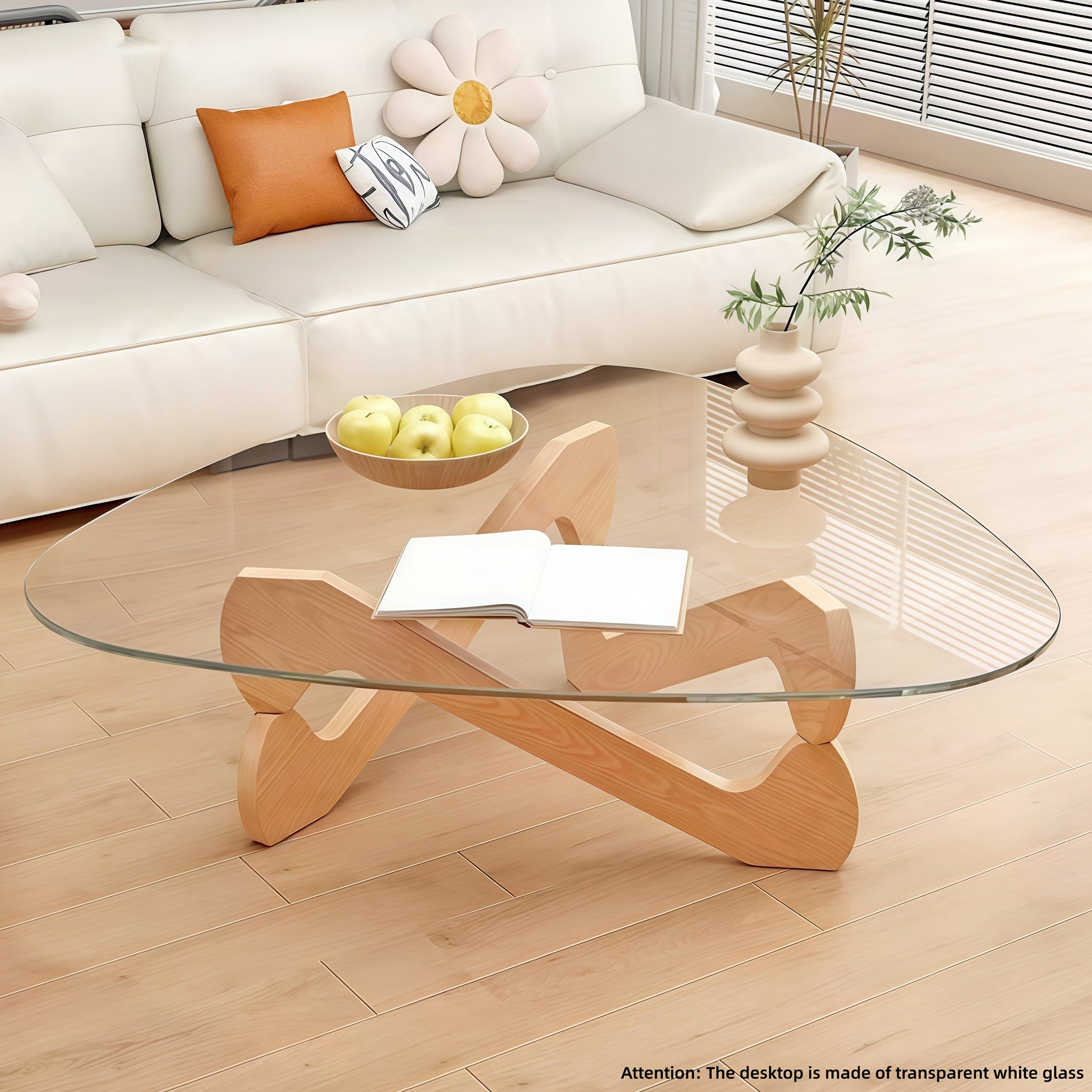 Contemporary Walnut Coffee Table for Living Spaces, Compact And Chic, Ideal for Bedrooms, Living Rooms, Reception Areas, And Offices (Medium Size)