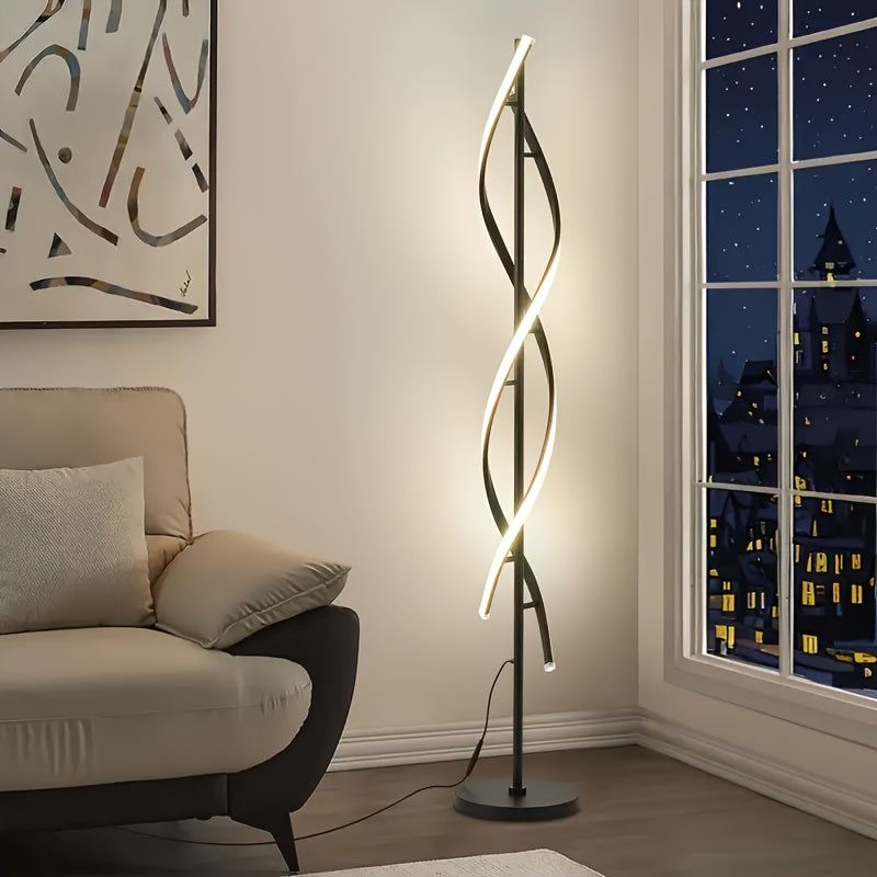 LED Spiral Floor Lamp Dimmable LED Spiral Floor Lamp with Remote & Foot Switch | 60\u002F70\