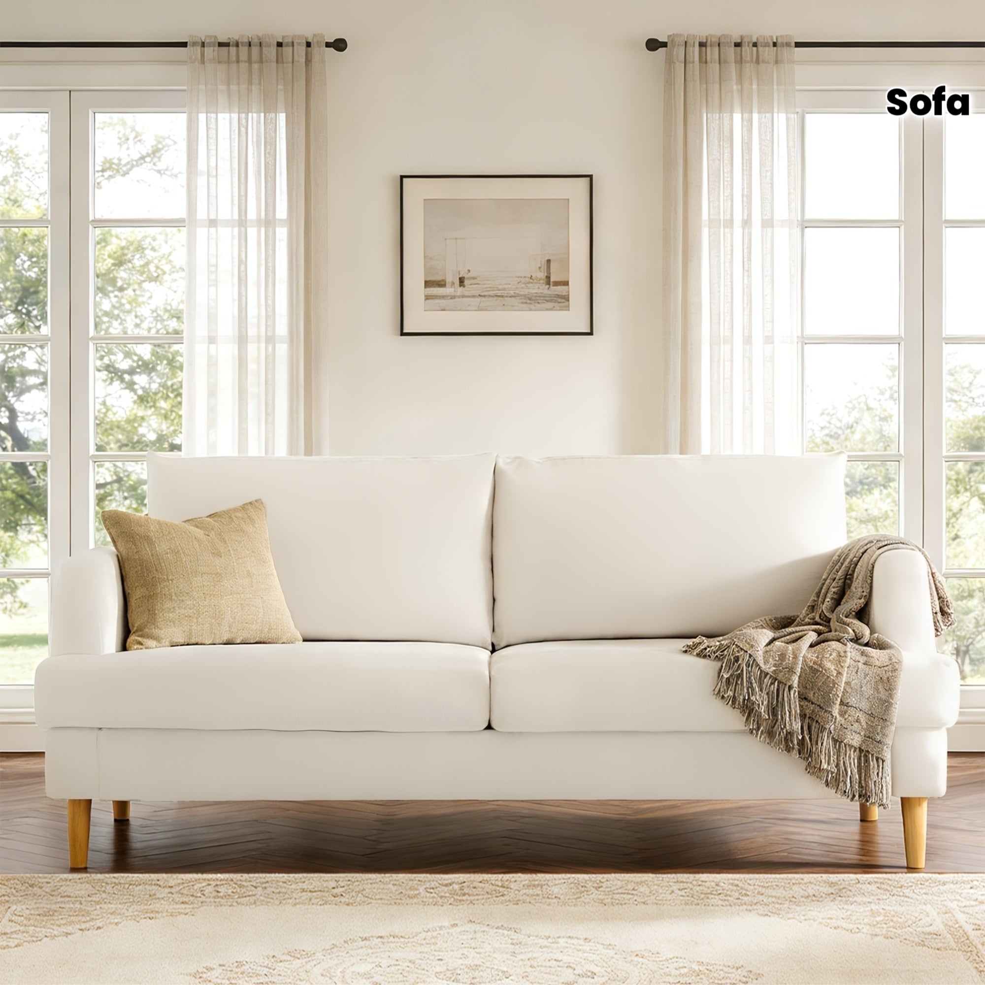 70 Inches Wide Love | Cozy Memory Foam Loveseat Sofa, Ideal for Relaxing in Various Room Types, Grey Classic Style, Assembled