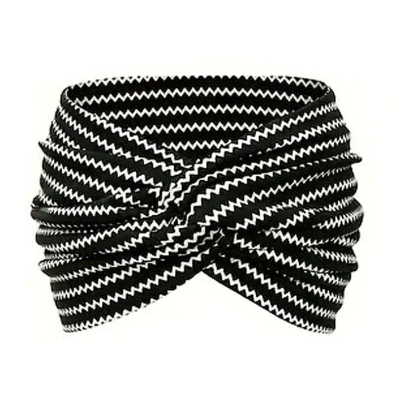 Printed cross yoga headband